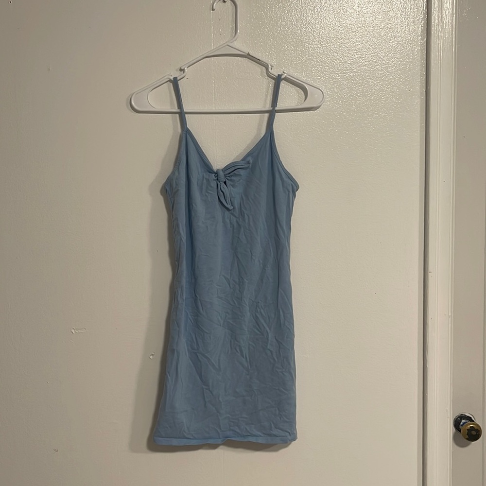Forever 21 pastel baby blue key hole dress